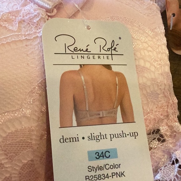 - 🌸Lace Bra Demi Slight Push Pink - Picture 5 of 5